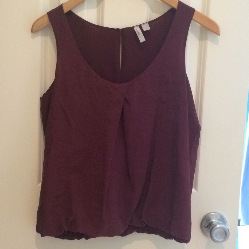 Maroon silky blouse